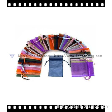 Colorful Beautiful Drawstring Jewelry Organza Bags Wholesale